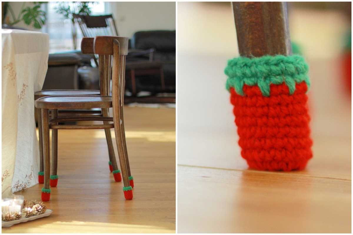 Knitted chair leg socks pattern