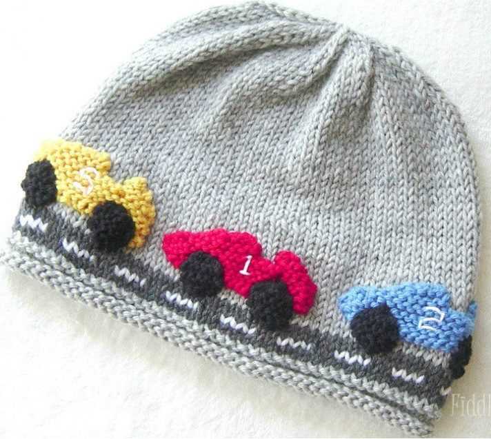 Knitted childrens beanie pattern