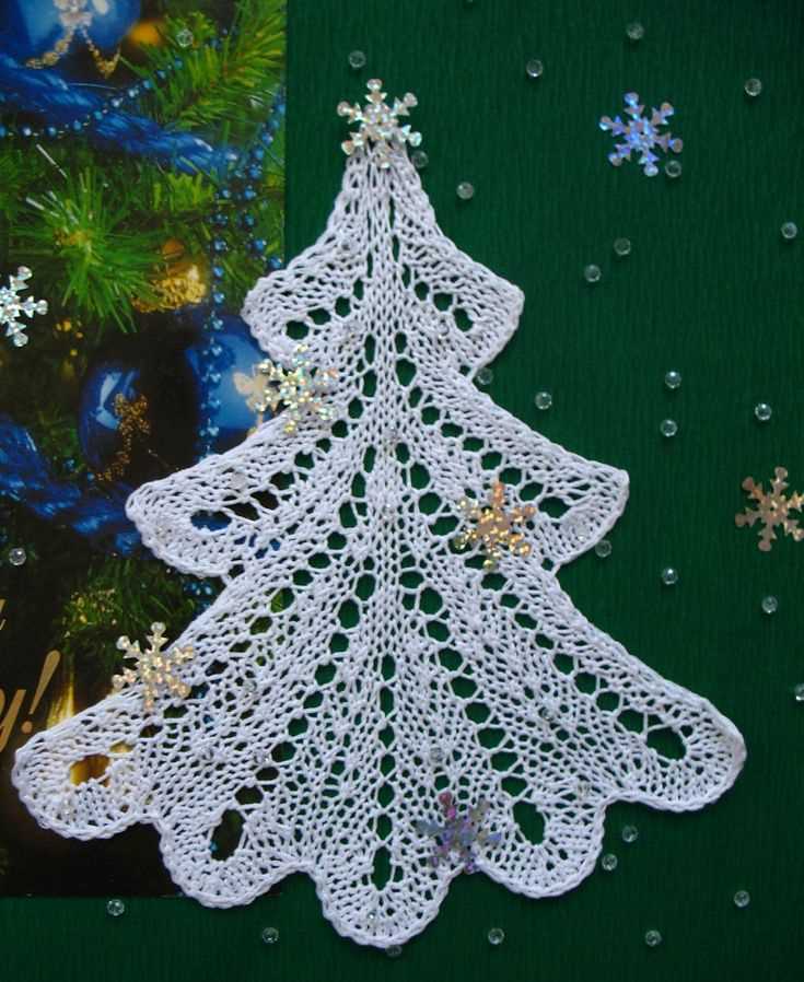 Knitted christmas tree ornament pattern