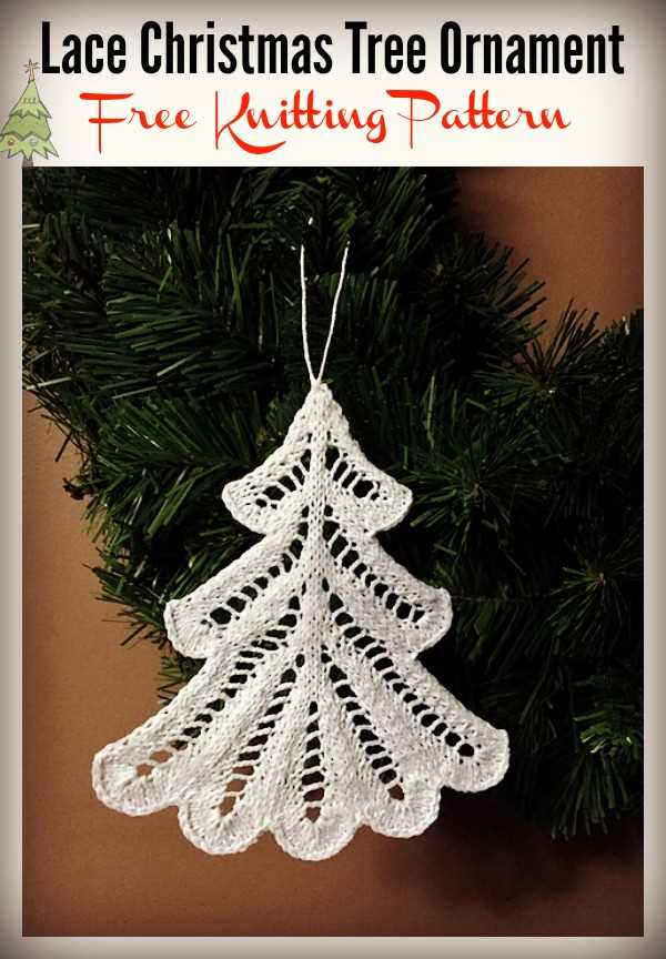 Knitted christmas tree ornament pattern