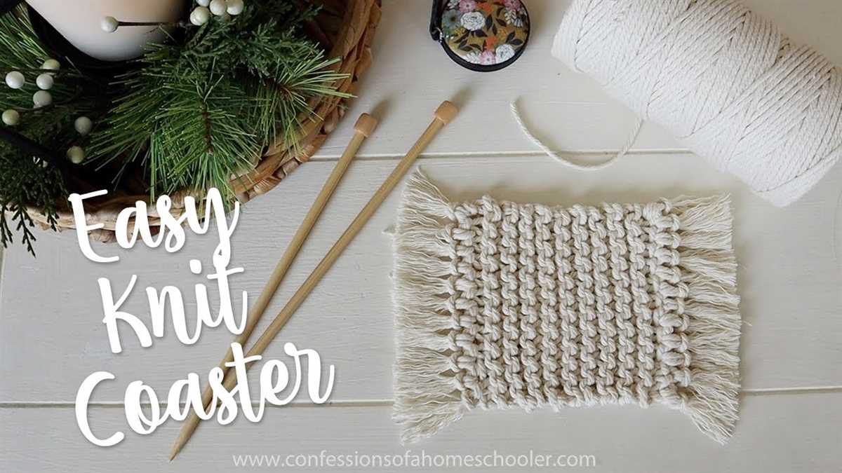 Knitted coaster pattern free