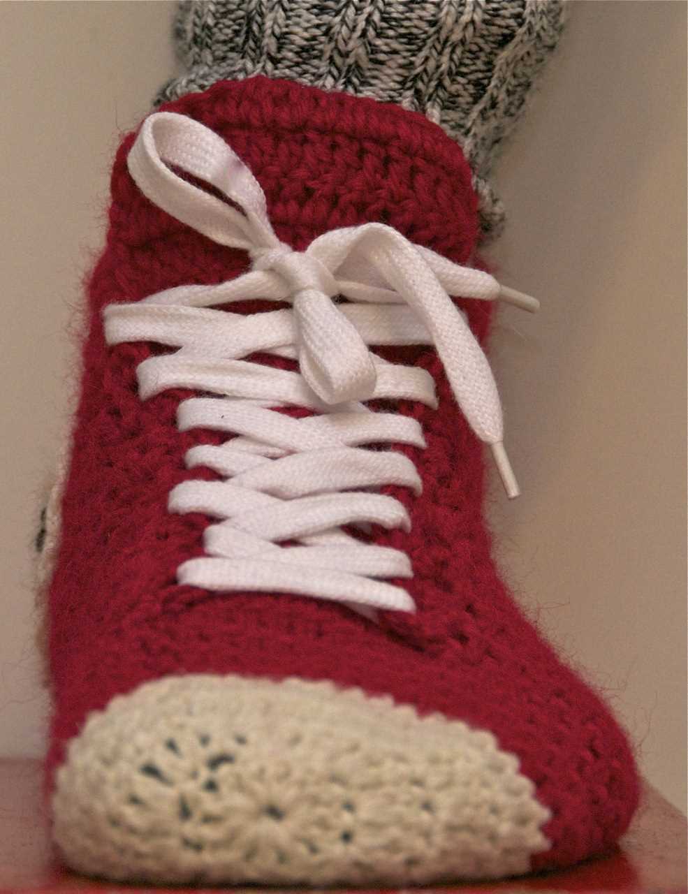 Knitted converse slippers pattern free