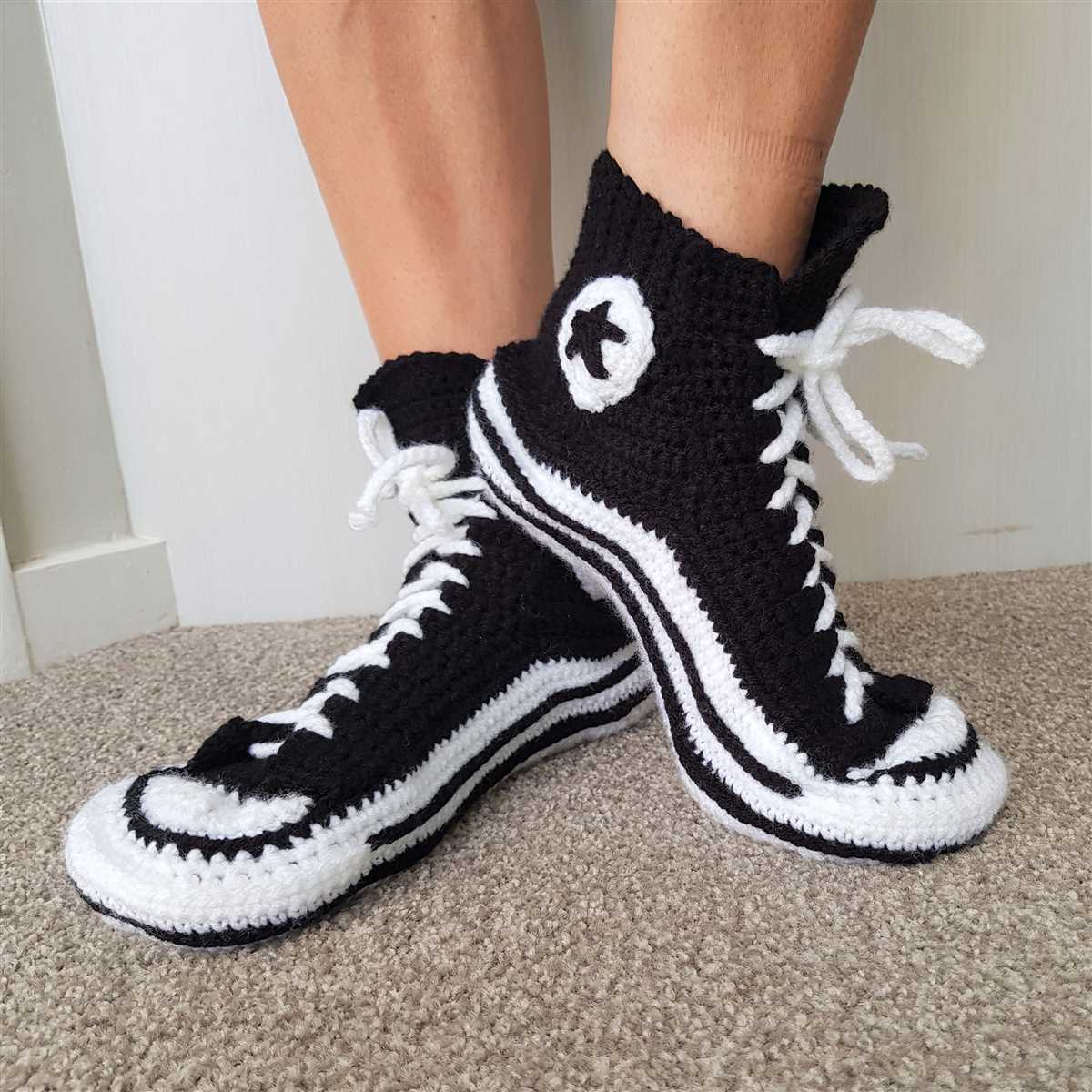 Knitted converse slippers pattern free