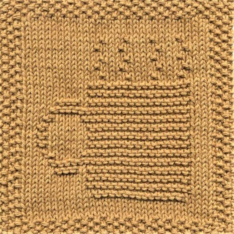 Knitted cotton dishcloth pattern