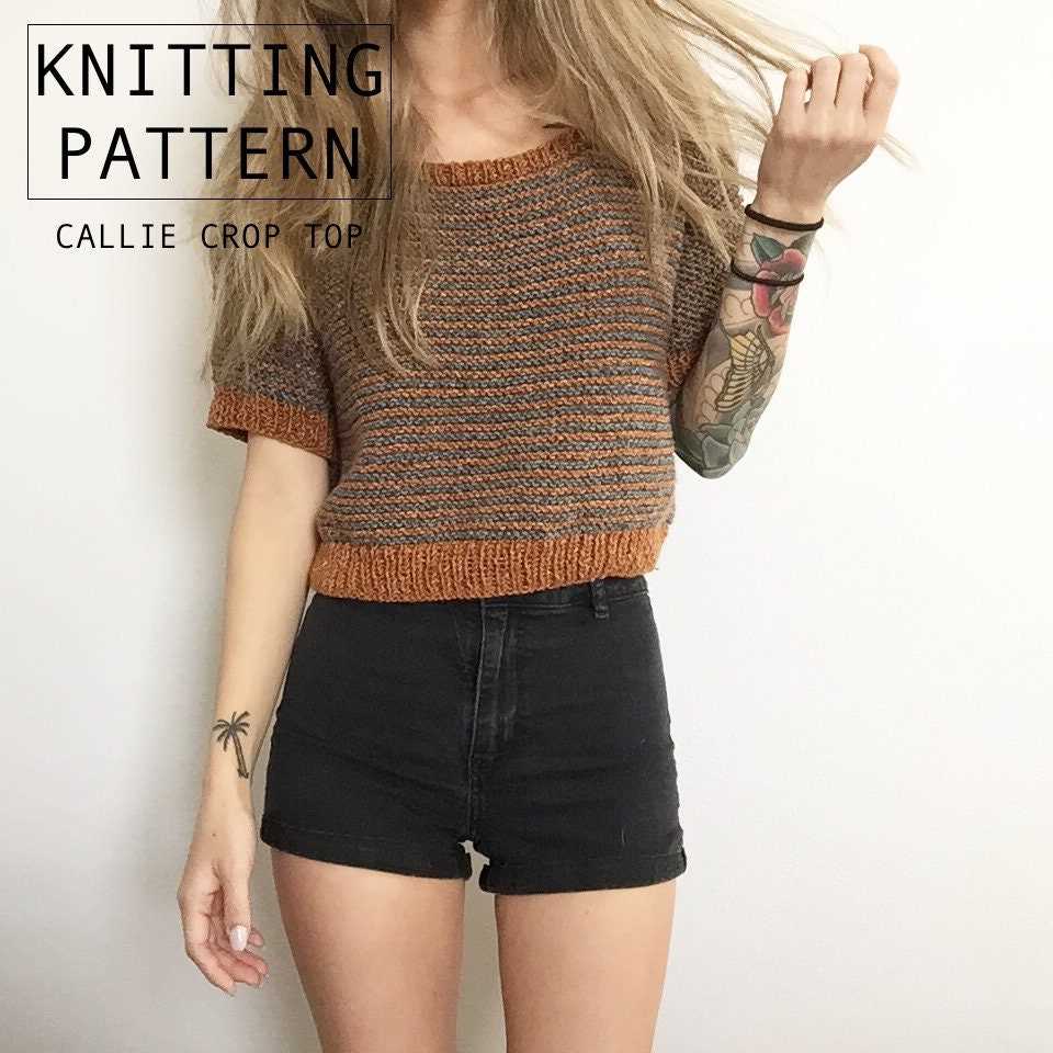 Knitted crop top free pattern