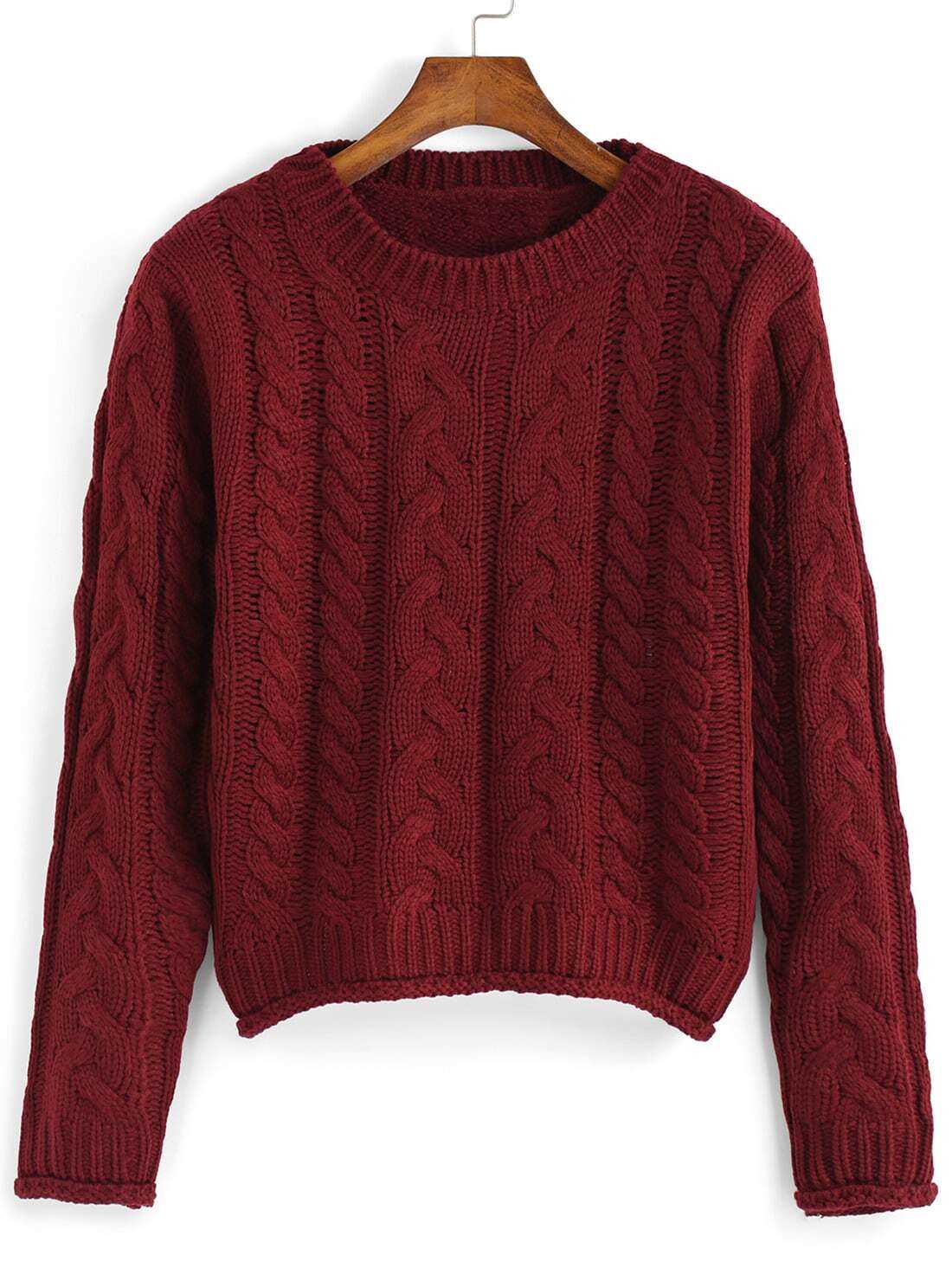 Knitted cropped sweater pattern