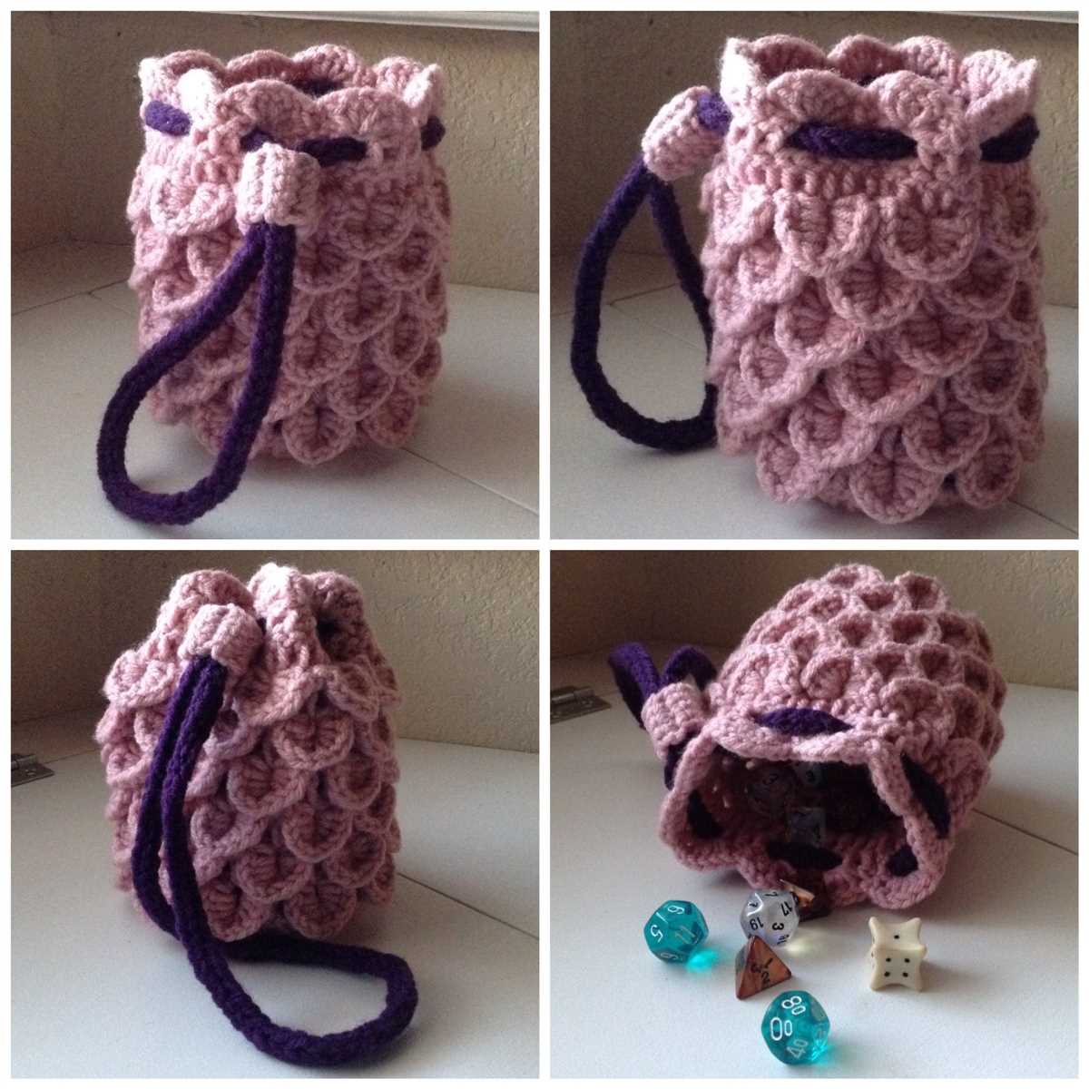Knitted dice bag pattern