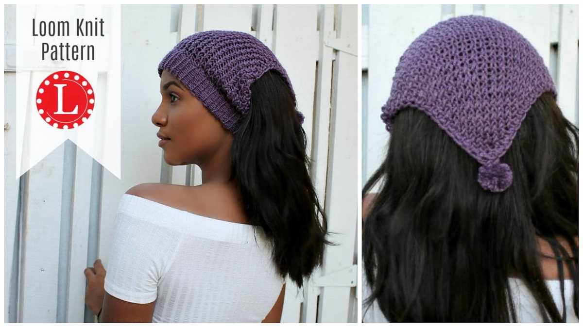 Knitted ear warmer pattern in the round
