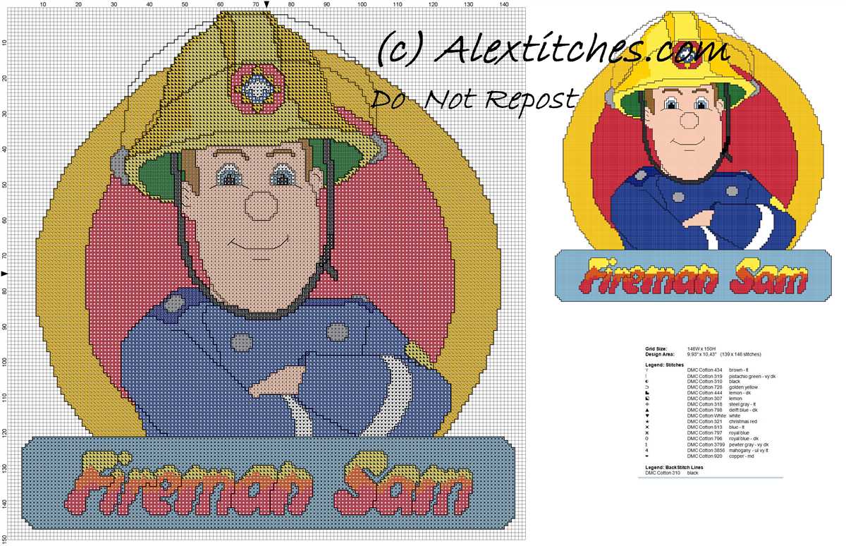 Knitted fireman pattern