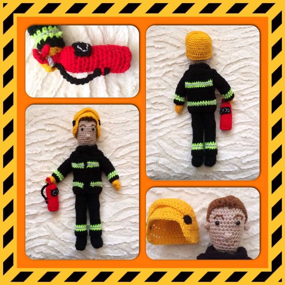 Knitted fireman pattern