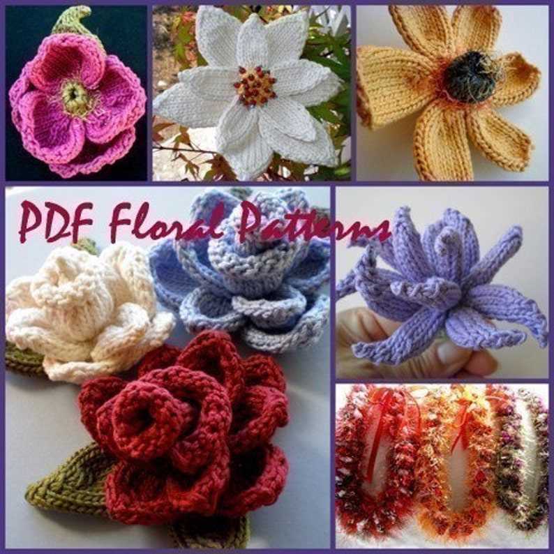 Knitted flowers patterns