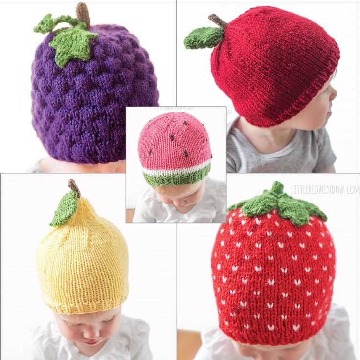 Knitted fruit patterns
