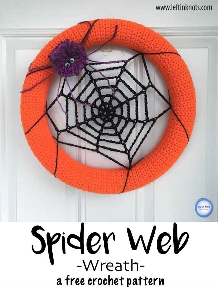 Knitted halloween wreath pattern