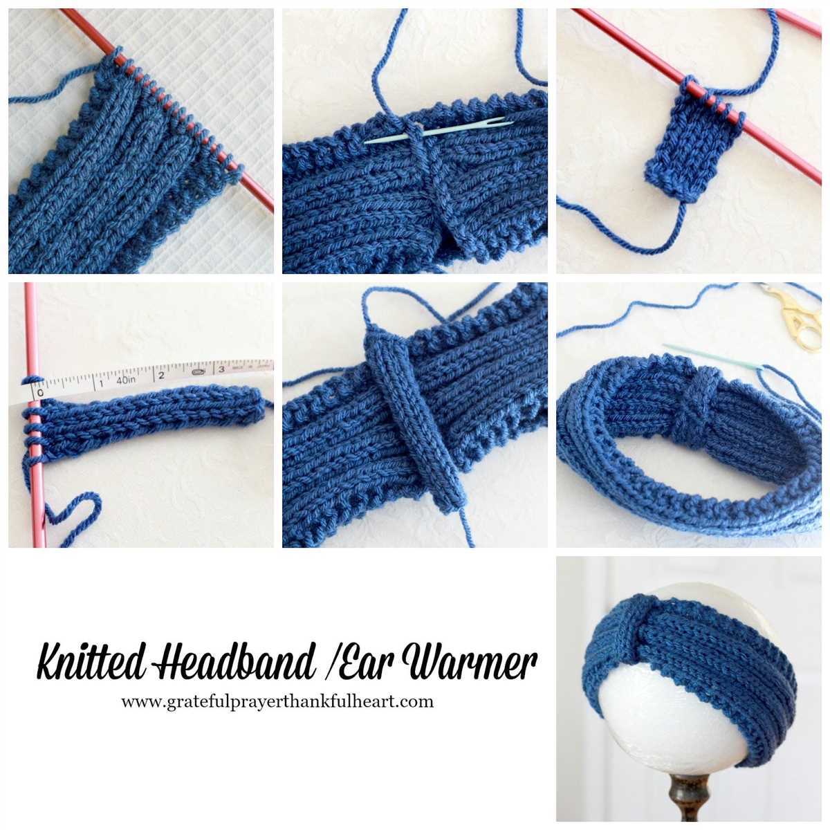 Knitted headband pattern straight needles