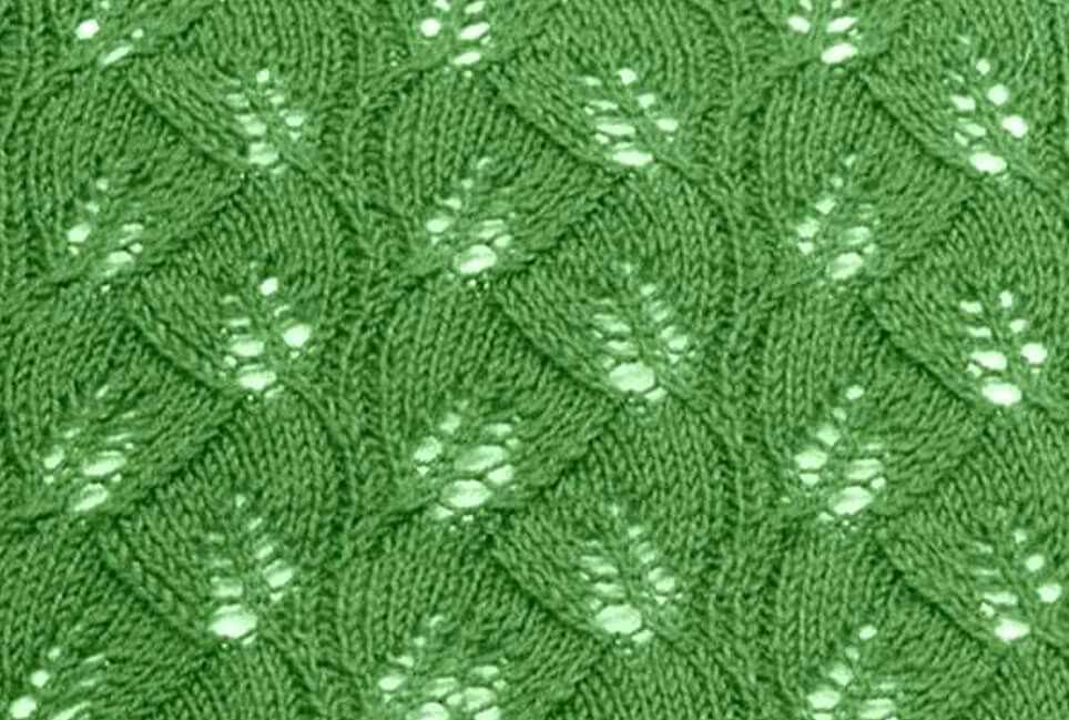Knitted leaf square pattern free