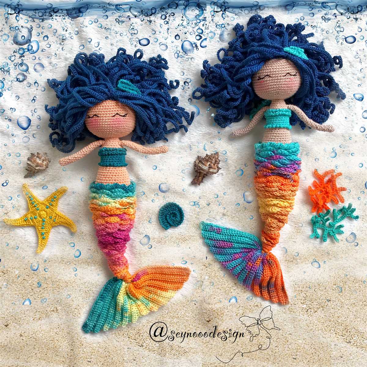 Knitted mermaid doll pattern free