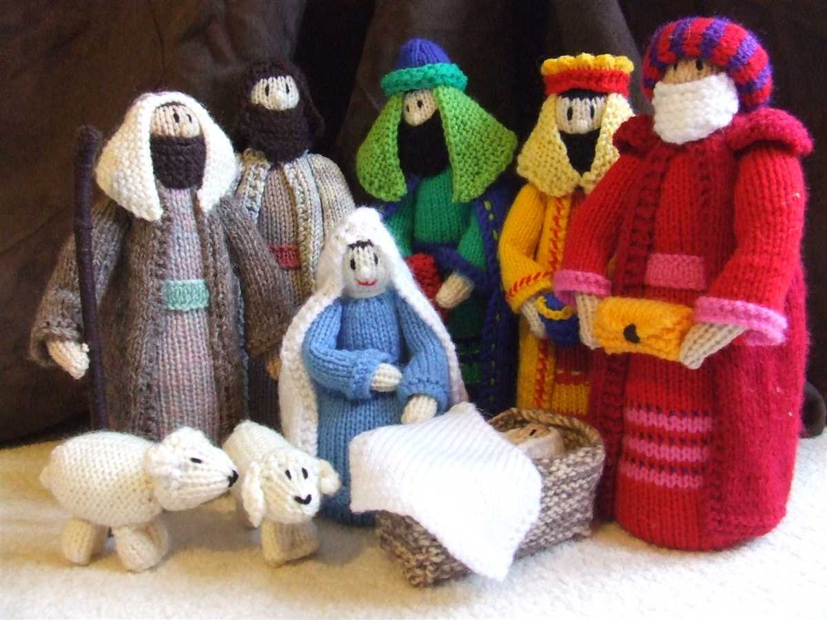 Knitted nativity figures pattern