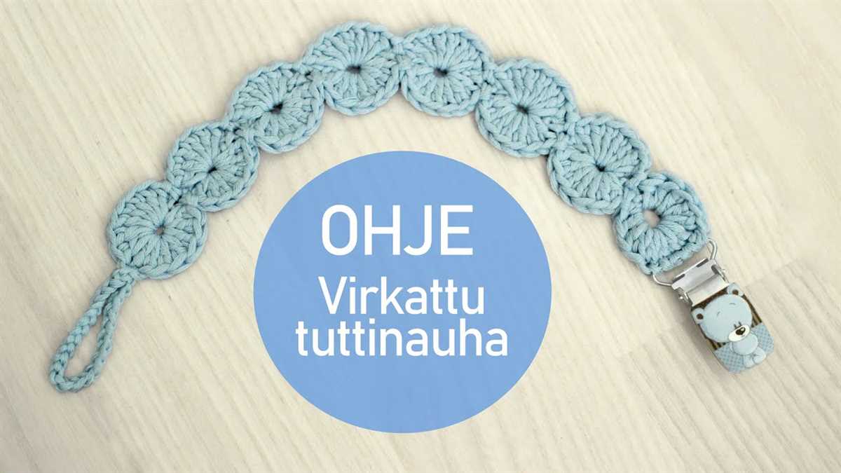 Knitted pacifier clip pattern
