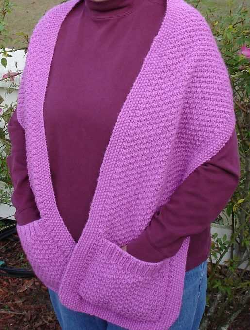 Knitted pocket shawl patterns free