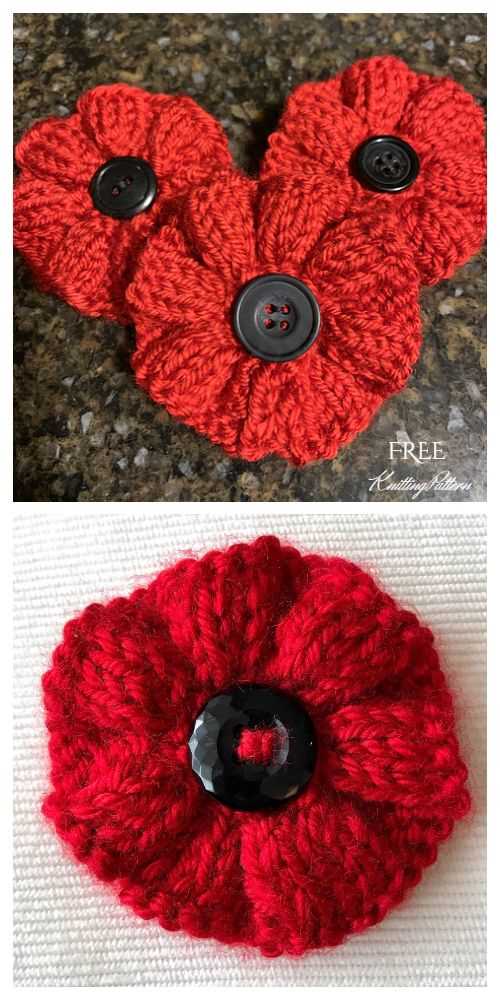 Knitted poppies patterns