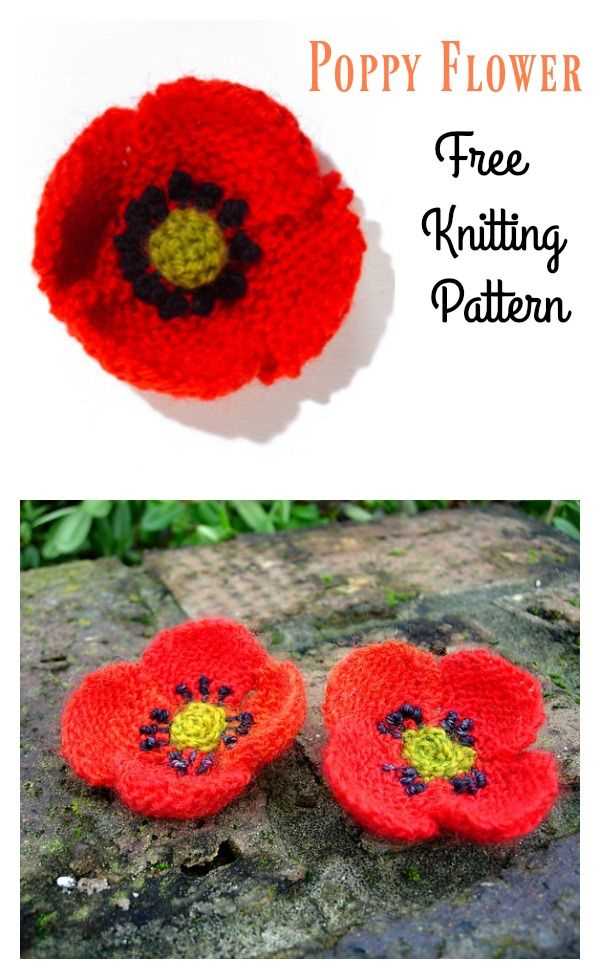 Knitted poppies patterns