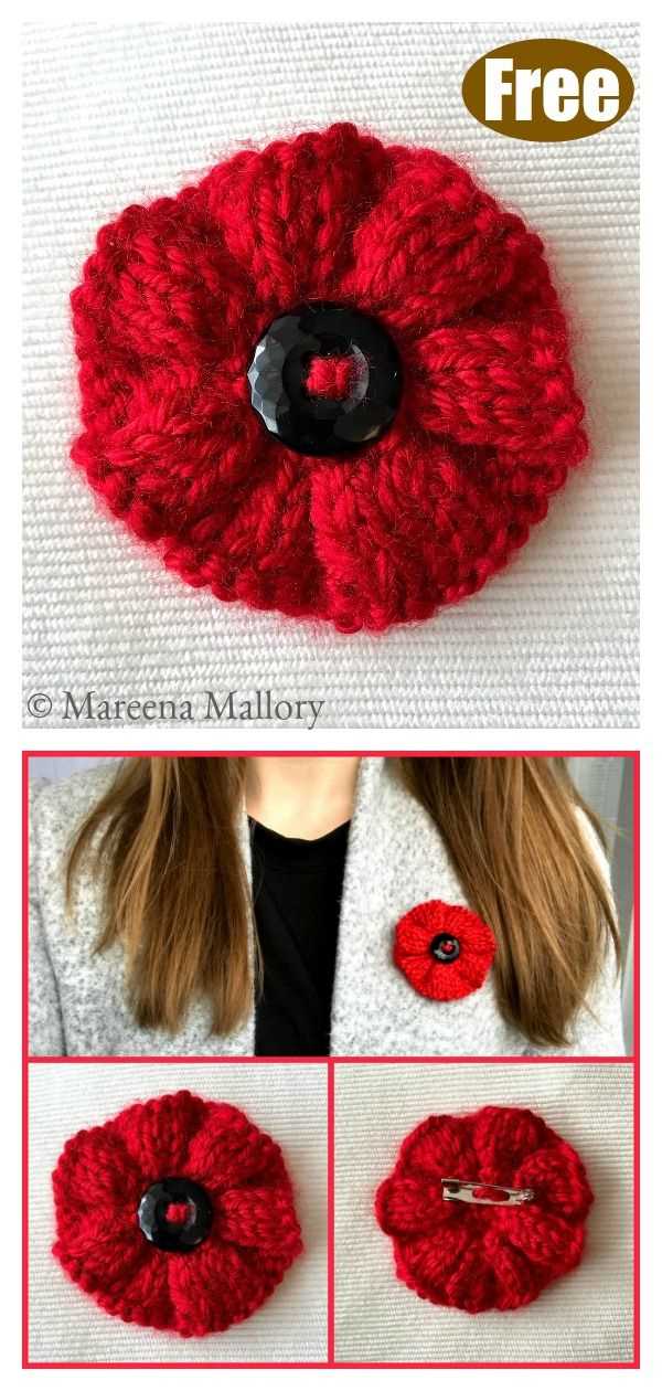 Knitted poppies patterns