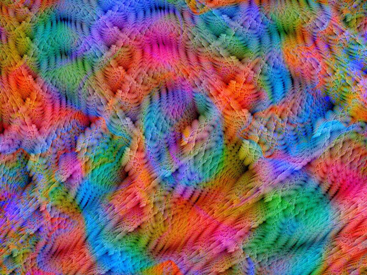 Knitted rainbow pattern