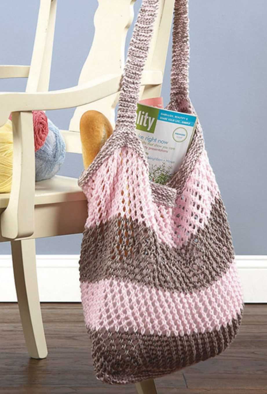 Knitted shopping bag pattern