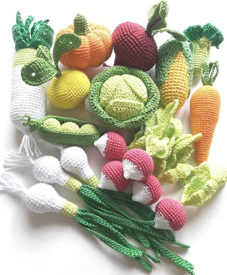 Knitted vegetables pattern free