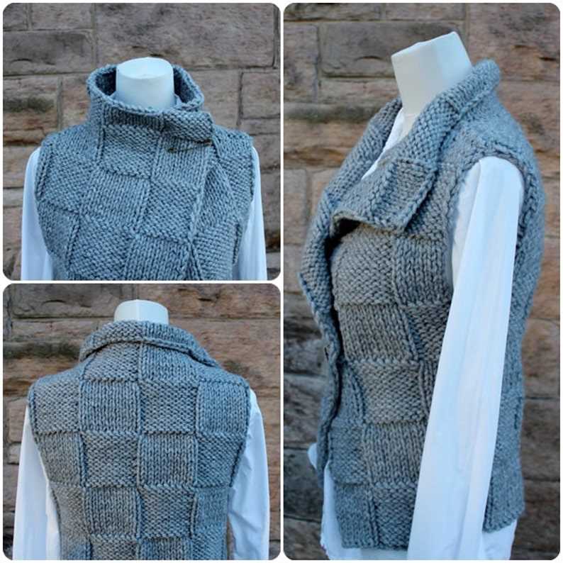 Knitted vest pattern bulky yarn