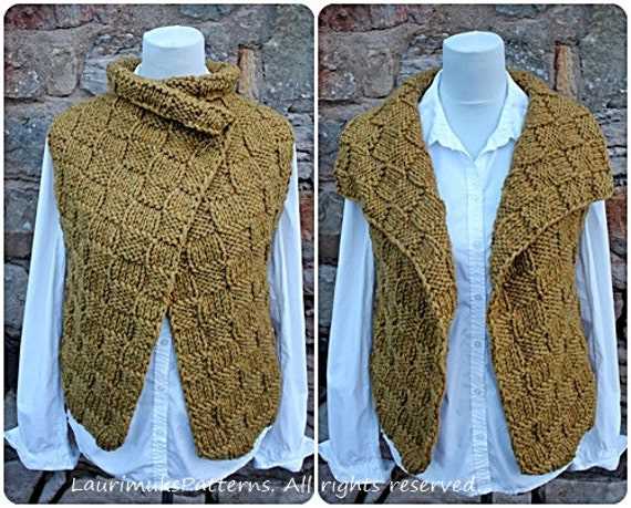 Knitted vest pattern bulky yarn