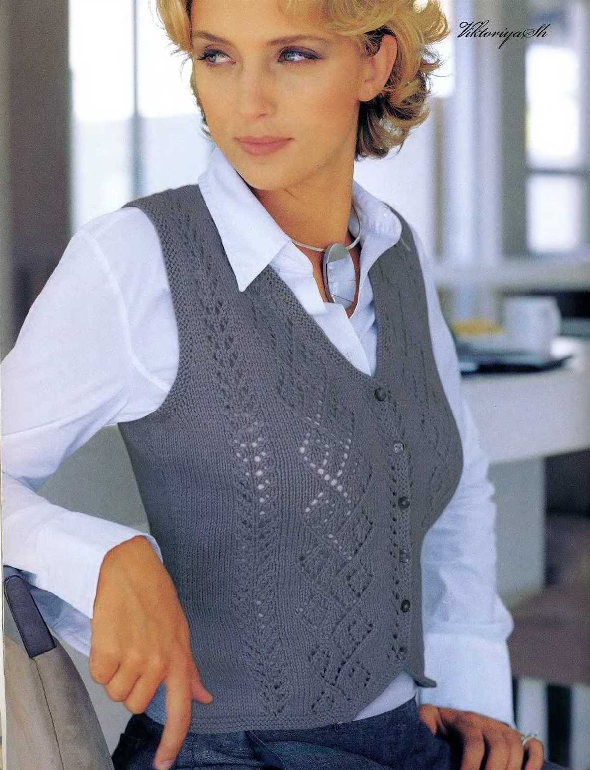 Knitted waistcoat ladies pattern