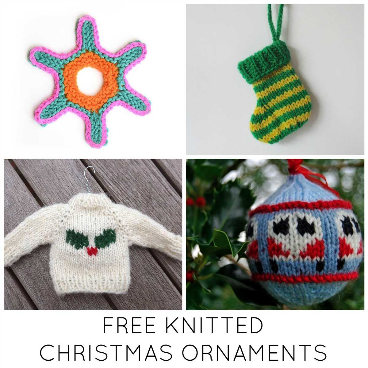 Knitted xmas ornaments free patterns