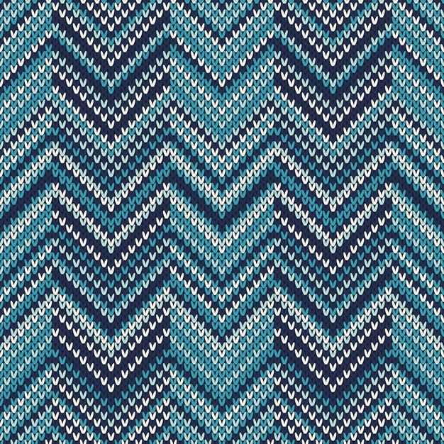 Knitted zig zag pattern