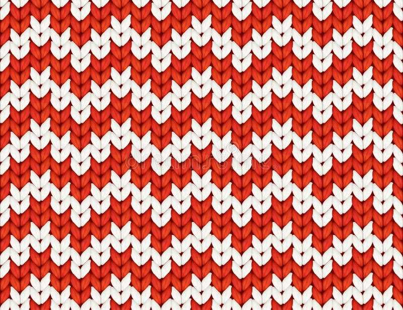 Knitted zig zag pattern