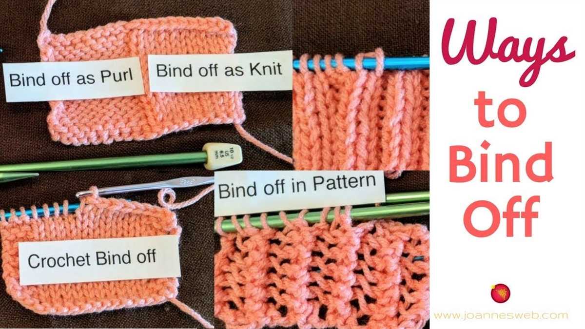 Knitting bind off in pattern