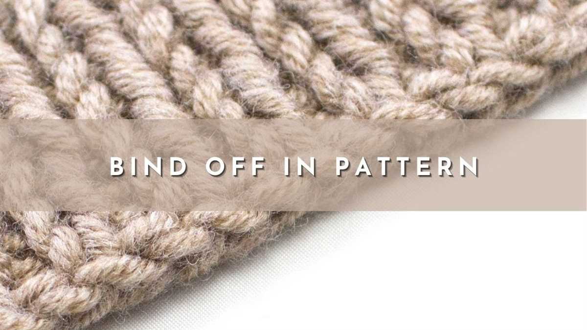 Knitting bind off in pattern