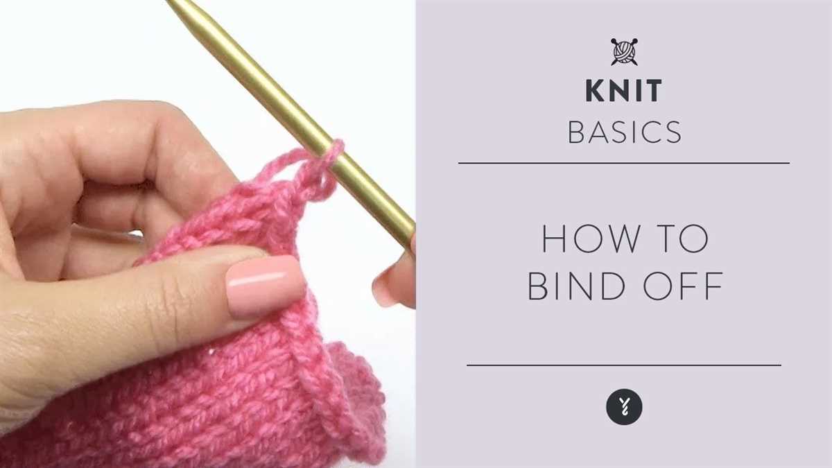 Knitting bind off in pattern