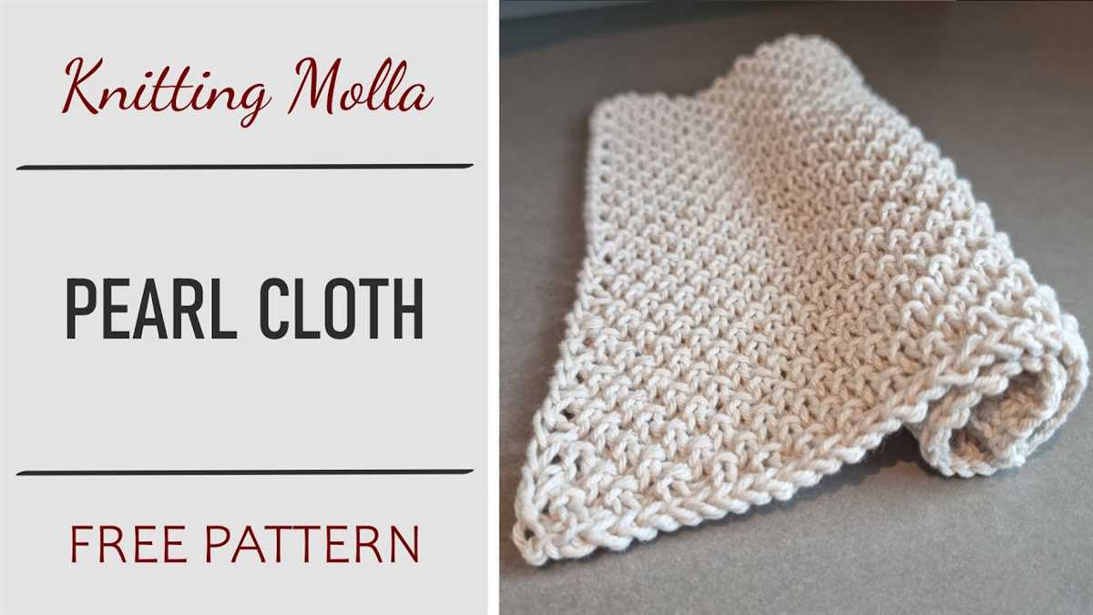 Knitting dishcloth pattern free