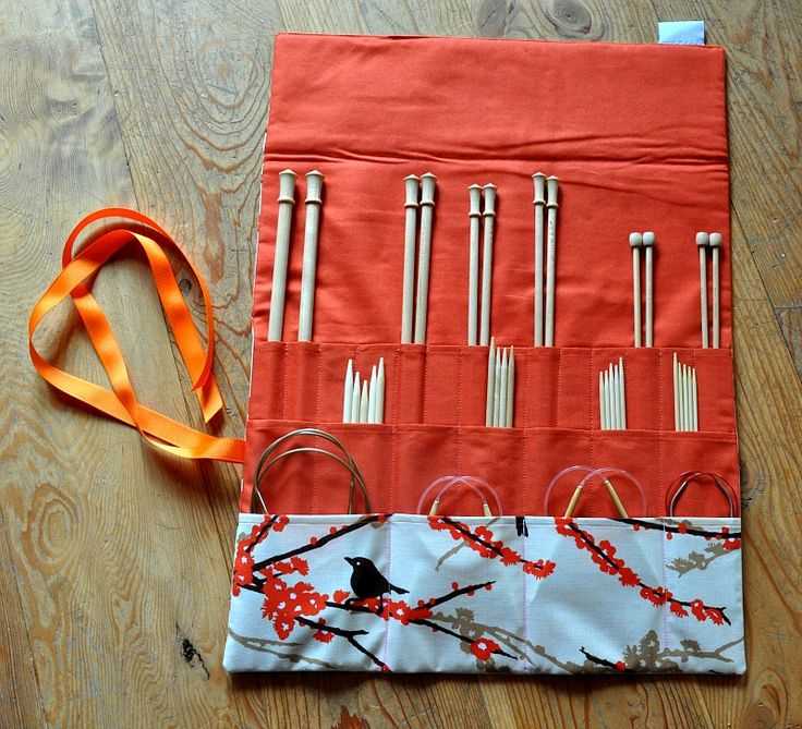 Knitting needle roll case pattern