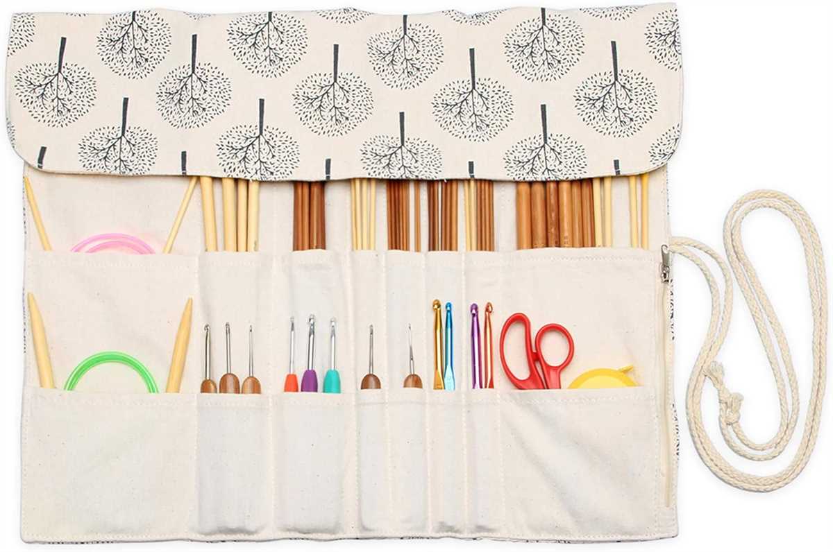 Knitting needle roll case pattern