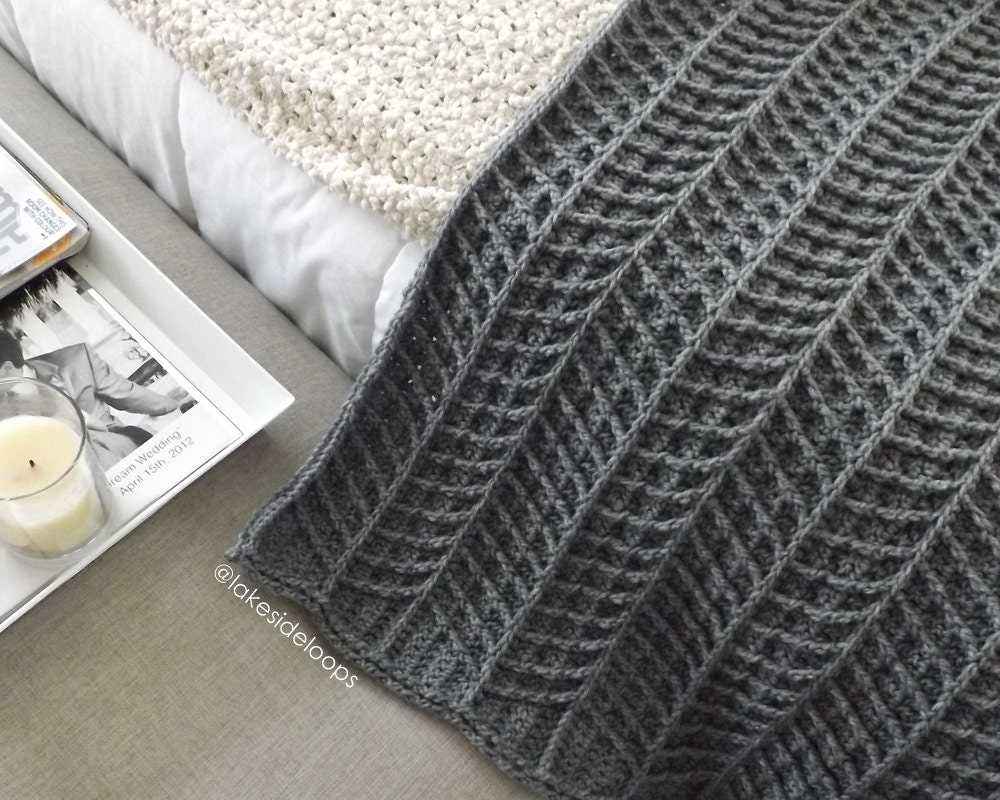 Knitting pattern for chevron blanket