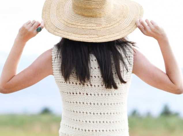 Knitting pattern for sleeveless top