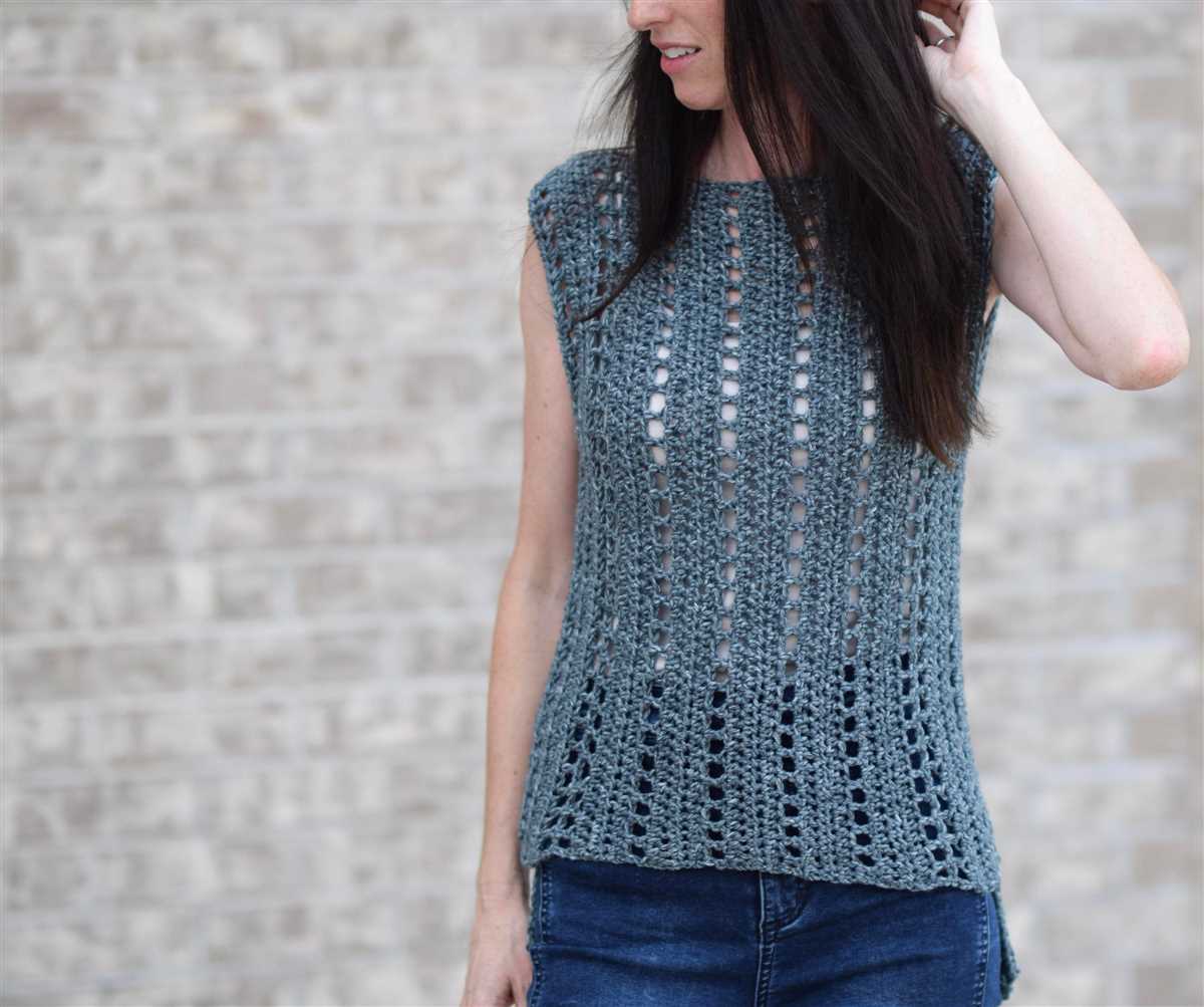 Knitting pattern for sleeveless top