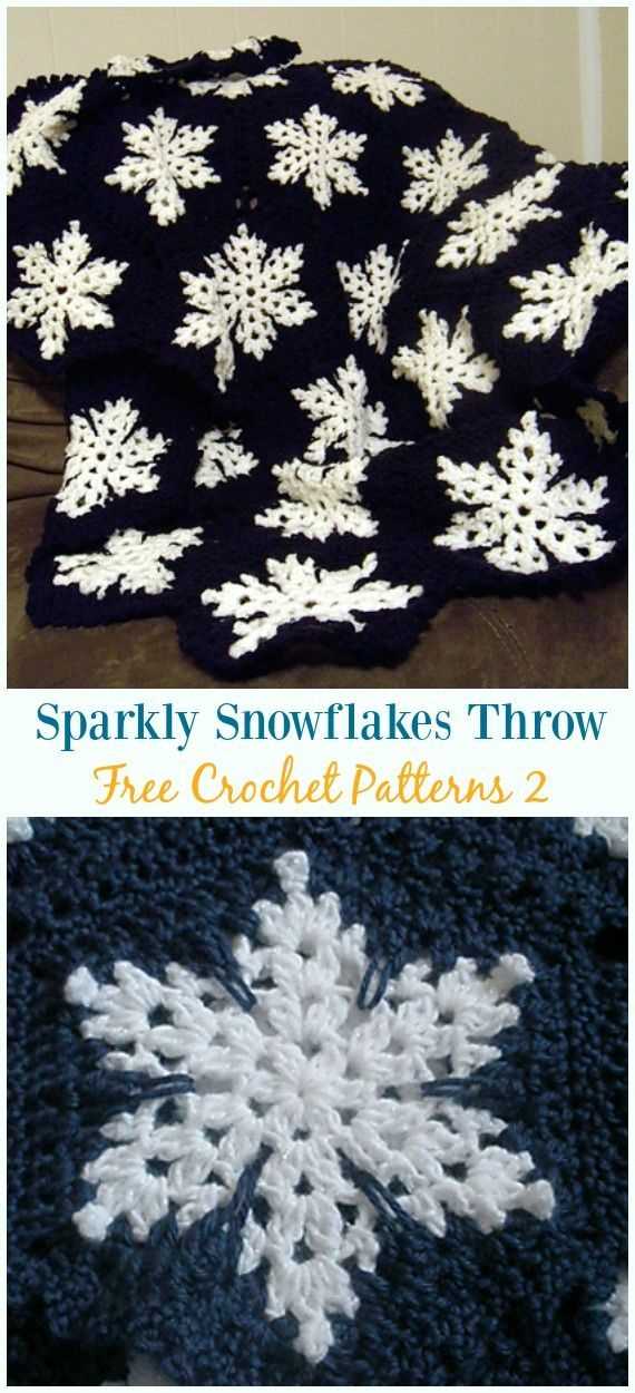 Knitting pattern for snowflakes