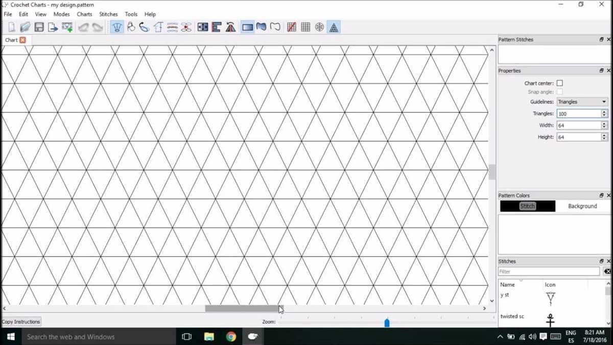 Knitting pattern generator software