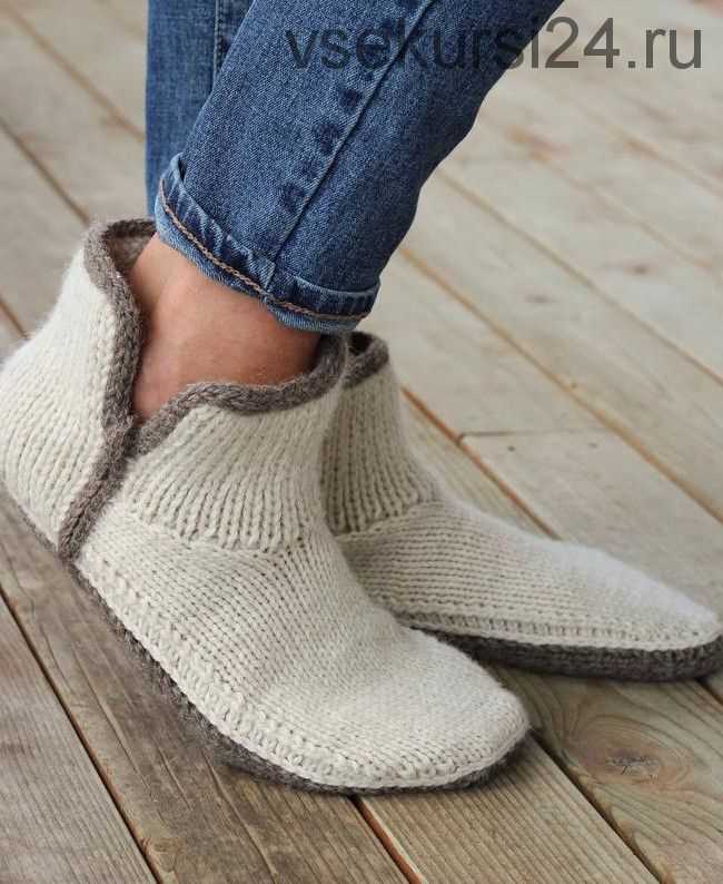 Knitting pattern slipper socks