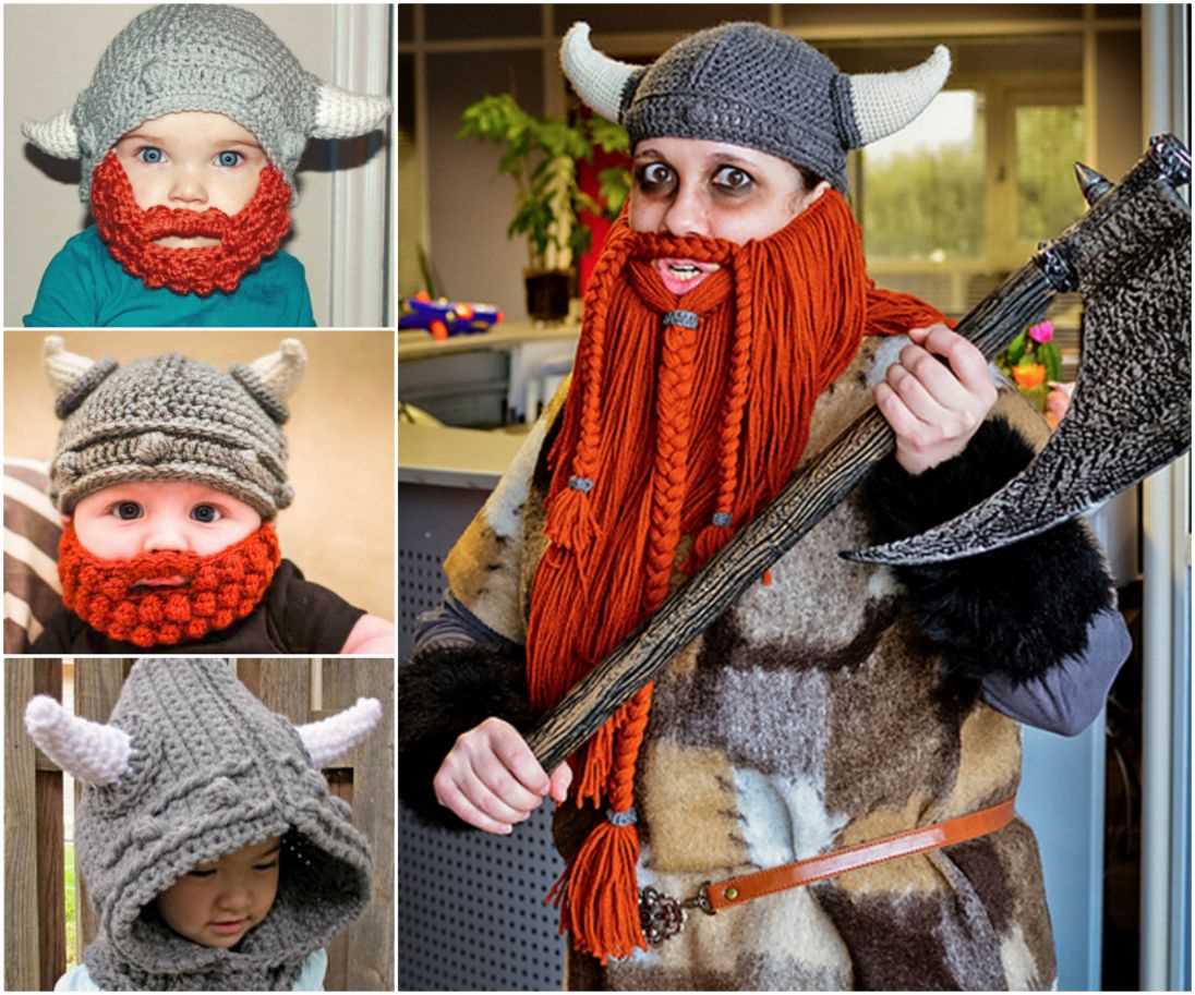 Knitting pattern viking helmet and beard