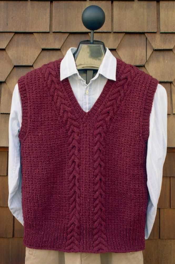 Knitting patterns for men's vests