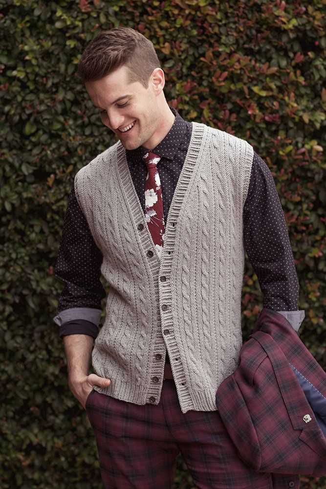 Knitting patterns for men's vests